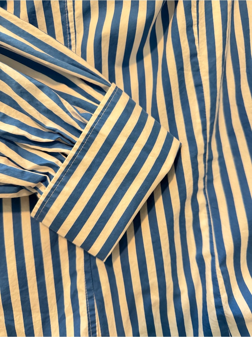 Frame Blue Striped Dress Size Large 100% Organic Cotton - Picture 8 of 9